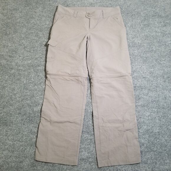 COLUMBIA Pants Women's Size 12 Gray Titanium Capris Hiking Outdoors Omni-Dri - Picture 1 of 10